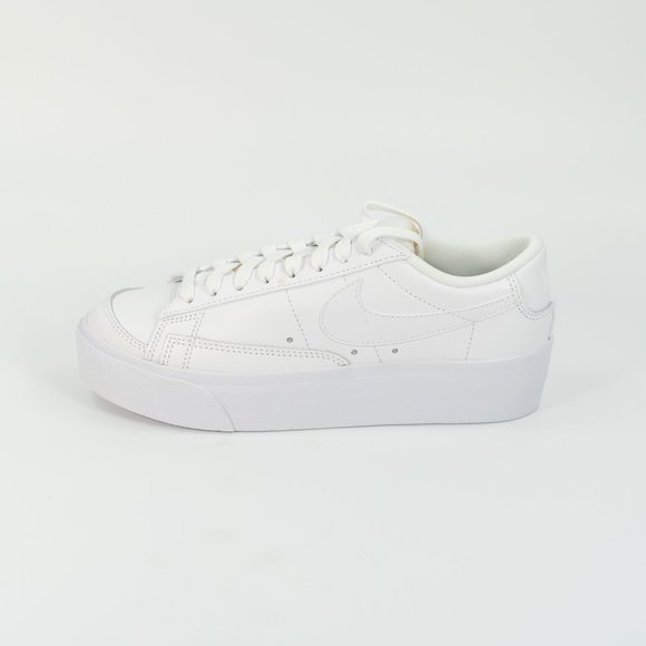 Nike Women's Blazer Low Platform 'Triple White' DJ0292-100 Leather 2021 6 - 12 - Picture 5 of 10